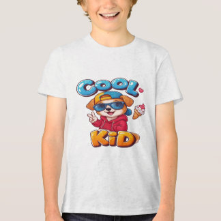 Cool Kid Puppy: Dog with Sunglasses and Ice Cream Tri-Blend Shirt