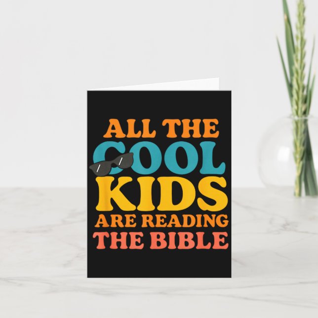 Cool Kids Are Reading The Bible  Card (Front)