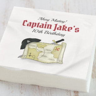 Cool Kids Birthday Party Pirate Custom Napkins