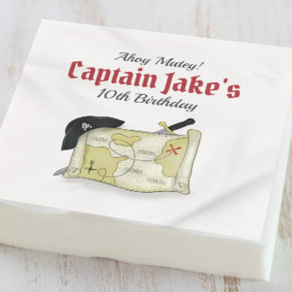 Cool Kids Birthday Party Pirate Custom Napkins