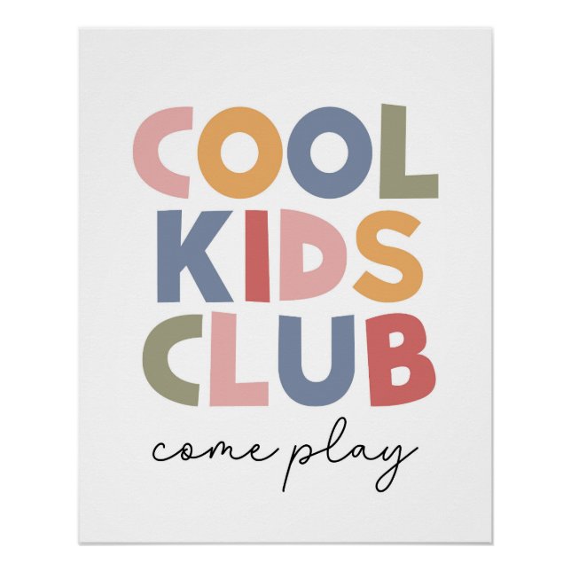 Cool Kids Club Poster (Front)
