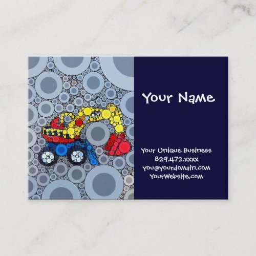Cool Kids Construction Truck Excavator Digger Business Cards