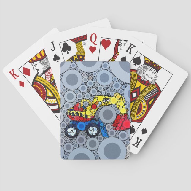 Cool Kids Construction Truck Excavator Digger Poker Cards (Back)