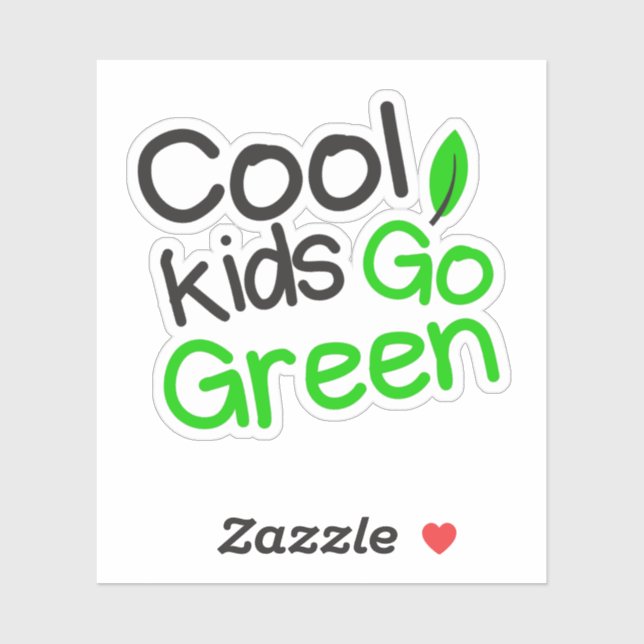 Cool kids go green  sticker (Sheet)