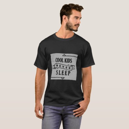 Cool Kids Never Sleep Garage Door Car Enthusiast T_Shirt