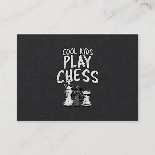 Cool Kids Play Chess Boardgame Chess Player Gift Business Card