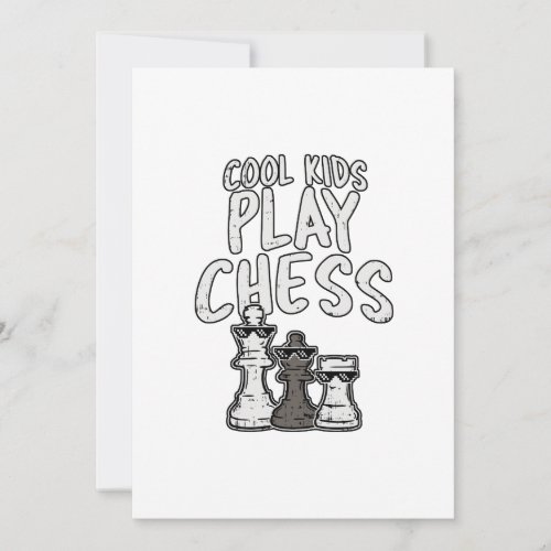 Cool Kids Play Chess Boardgame Chess Player Gift Thank You Card