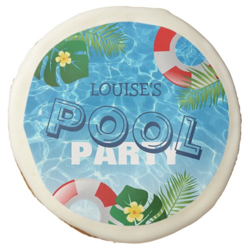 Cool Kids Pool Party Personalized Sugar Cookie