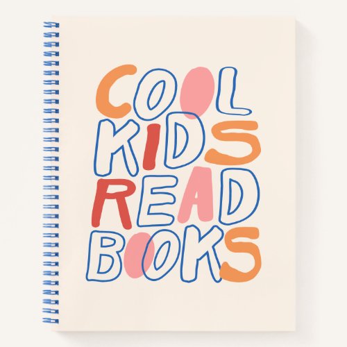 Cool Kids Read Books Retro Multi-Colour Notebooks