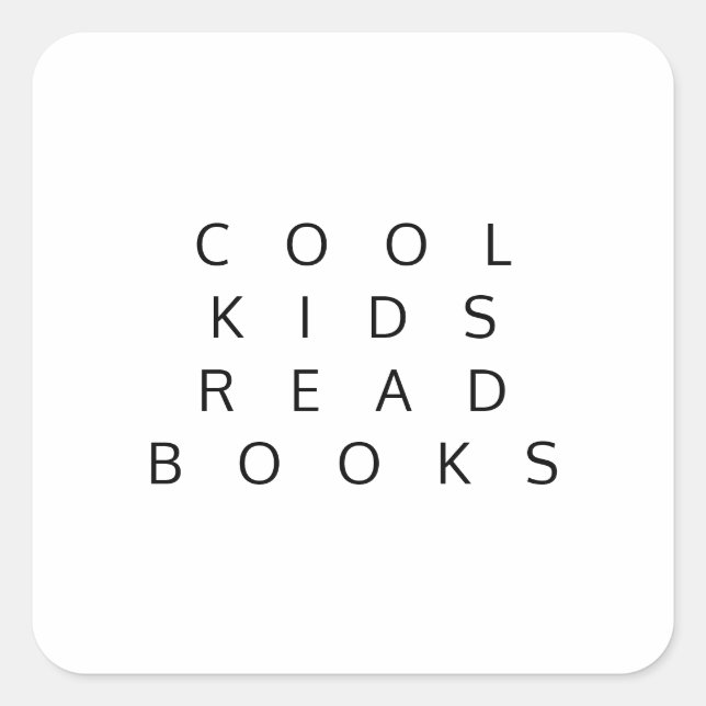 COOL KIDS READ BOOKS Sticker (Front)