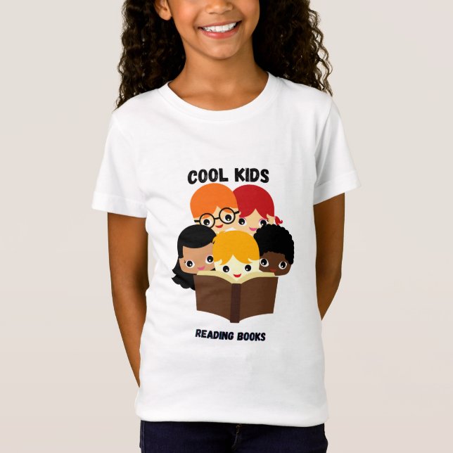 Cool kids reading books T-Shirt (Front)