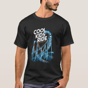 Cool Kids Ride Roller Coasters Amusement Park Thri T-Shirt