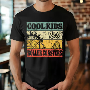 Cool Kids Ride Roller Coasters Funny Coaster Train T-Shirt