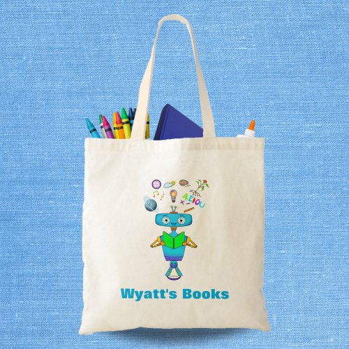 Cool Kids Robot Learning From Reading Personalized Tote Bag