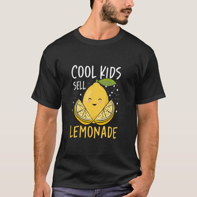Cool Kids Sell Lemonade Stand Refreshing Lemon Cit T-Shirt (Front)