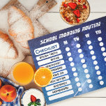 Cool Kids Space Daily Routine Checklist Notepad<br><div class="desc">Customize with your child's morning routine. For kids you can use star stickers to mark off each circle as they get in the habit of their morning routine.  

 More versions available with custom color fonts and background color.</div>