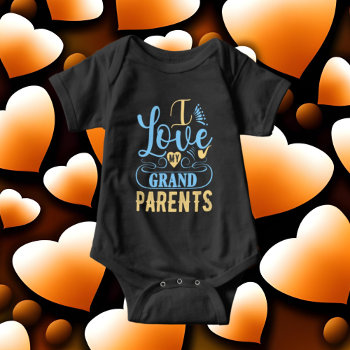 Cool Kids Unisex Grandparents Love Word Art  Baby Bodysuit by DoodlesHolidayGifts at Zazzle