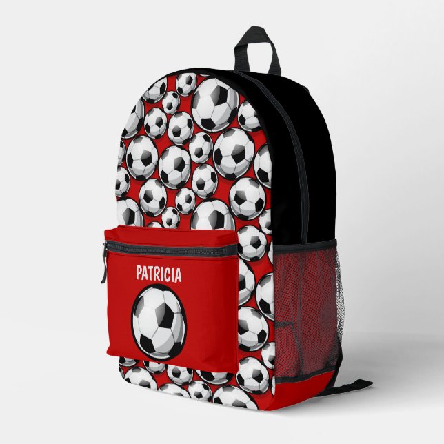 Cool kids unisex Soccer sports Printed Backpack (Back Corner Right)