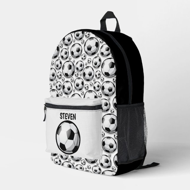 Cool kids unisex Soccer sports Printed Backpack (Back Corner Right)