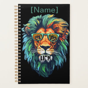 Cool King – Colorful Lion with Shades Design Planner