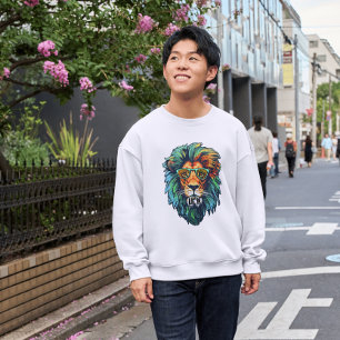 Cool King – Colorful Lion with Shades Design Sweatshirt