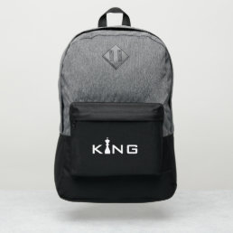 Cool King Typography Chess Player Port Authority&#174; Backpack