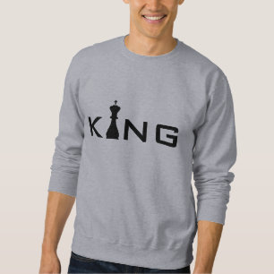 Cool King Typography Chess Player Sweatshirt