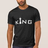Cool King Typography Chess Player T-Shirt