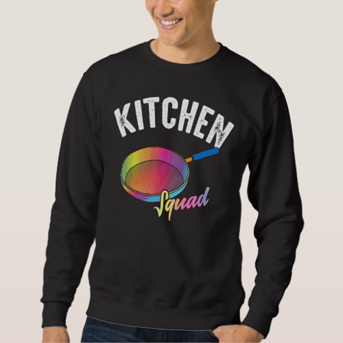 Cool Kitchen Squad  Pansexual Color Pan Cuisine Sweatshirt
