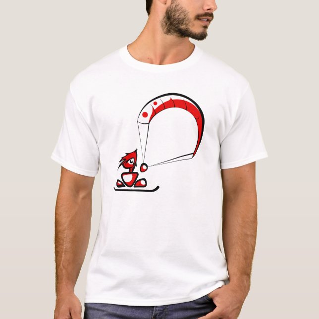 Cool kitesurf cartoon dude. T-Shirt (Front)