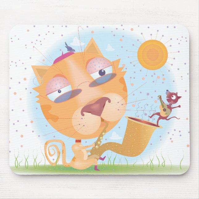 Cool kitty mouse pad (Front)