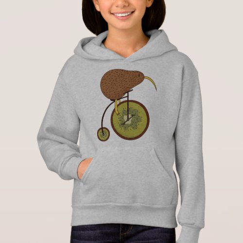 Cool Kiwi Bird on Kiwi Fruit Design Hoodie