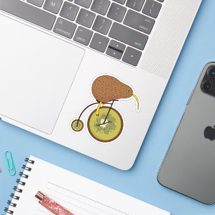 Cool Kiwi Bird on Kiwi Fruit Sticker