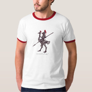 Cool knight on ostrich graphic art t-shirt