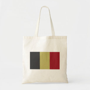 Cool Knitted Belgian Flag Tote Bag