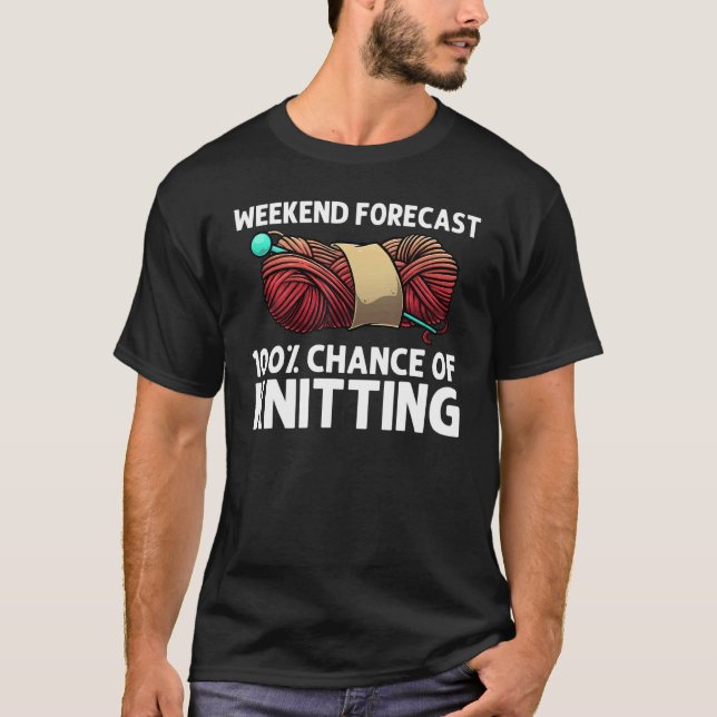 Cool Knitting For Women Girls Crochet Yarn Knitter T-Shirt (Front)