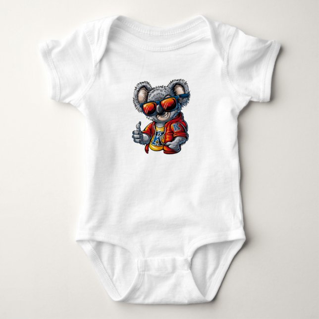 "Cool Koala King Kids T-Shirt – Fun & Trendy Desig Baby Bodysuit (Front)