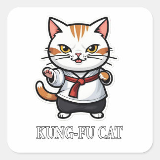 Cool Kung-Fu Cat Sticker
