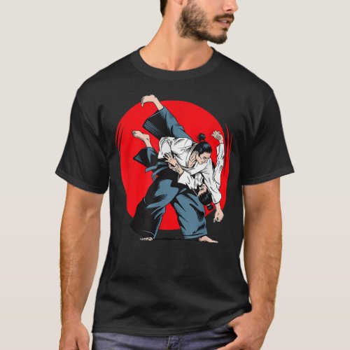 Cool Kung Fu Man Fighting Martial Arts Wushu Graph T_Shirt