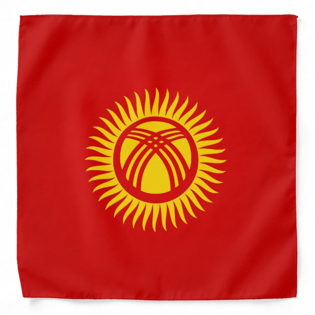 Cool Kyrgyzstan Flag Fashion Bandana (Front)
