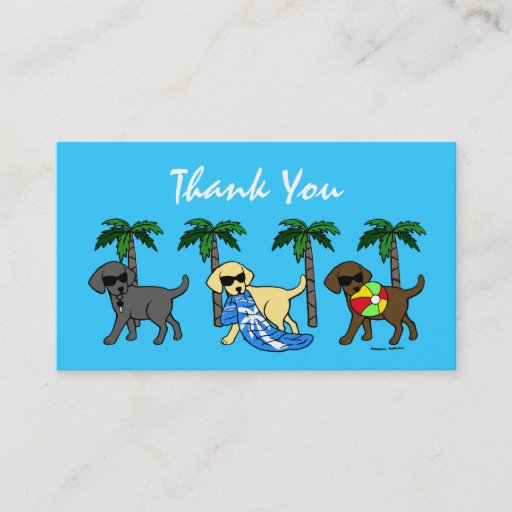 Customizable Cool Labradors Thank You Card Business Cards