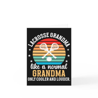 Cool Lacrosse Grandma Of A Lacrosse Player Grandmo Card