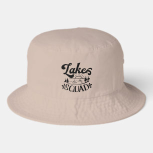 Cool lake squad word art bucket hat