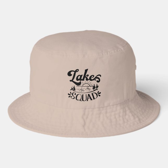 Cool lake squad word art  bucket hat (Front)