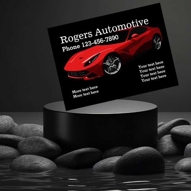 Cool Large Automotive Business Card (Creator Uploaded)