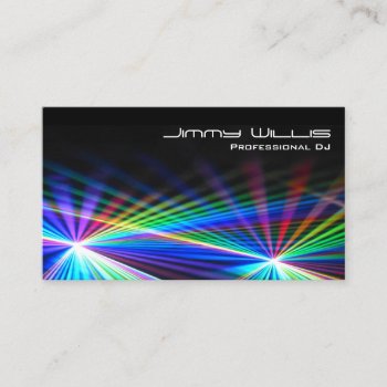 Cool Laser Light Club - Dj Business Card by ImageAustralia at Zazzle