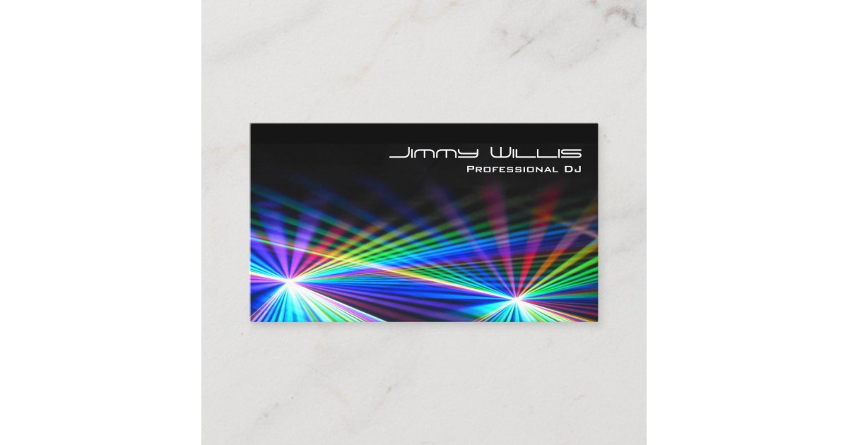 Cool Laser Light Club - DJ Business Card | Zazzle.com