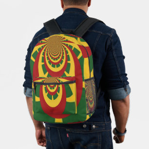 COOL Latest Jamaica's Rasta colors Printed Backpack