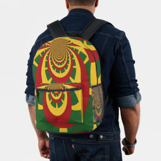 COOL Latest Jamaica's Rasta colors Printed Backpack