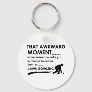 Cool lawn bowl designs keychain